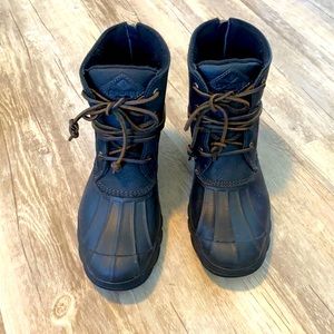 Sperry Saltwater Wedge Tide Black Duck Boots 🥾